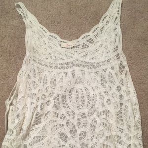 White Lace Tank Top